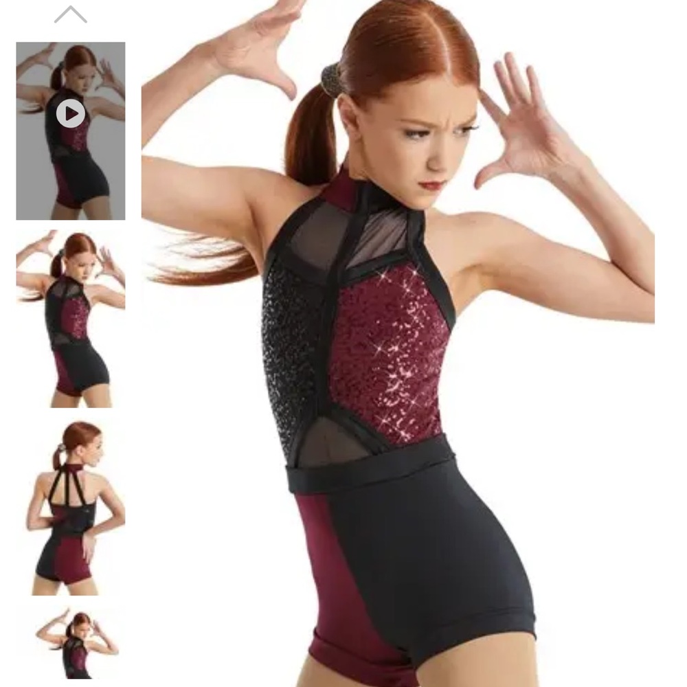 Weissman Black and Cream Dance Leotard
